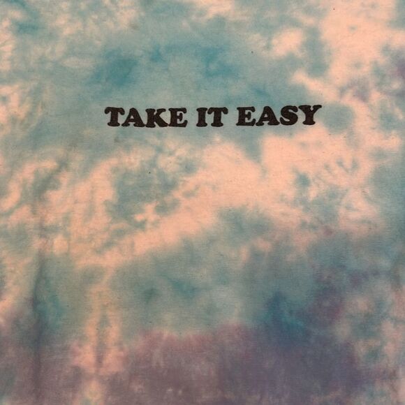 “Take it Easy” Eagles Jackson Browne size small short sleeve Tie-Dye T-Shirt GUC - Picture 3 of 6